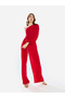 Women Crystal Trim One-Shoulder Jumpsuit - 2