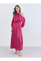 Women Embellished Cold Shoulder A-Line Maxi Dress - 2