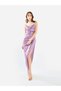 Women Cowl Neck Crystal Strap Gown Maxi Dress - 3