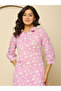 Women Purple Printed Pure Cotton Kurta and Pants Co-Ords - 3