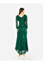Women Sequin Wrap Slit Maxi Dress - 5