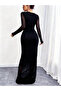 Women Black Bodycon Maxi Dress - 2