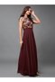 Women Burgundy Sleeveless Maxi Dress - 2