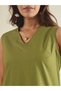 Women Green Cotton Poplin Lace Detailed Tunic with Pants Co-Ords - 5