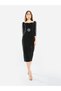 Women Embellished Sleeve Midi Dress