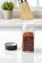 Set of 2 Square Glass Spice Jars with Natural Acacia Lids 120ml - Wooden Kitchen Organizer Jars - 4