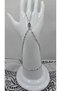Stainless Steel Silver Color Crushed Chain Large Heart Detailed Zircon Stone Shahmeran - 2