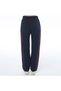 Women's Knitted Fabric Side Stripe Navy Blue Color Knitted Sweatpants (with Plus Size Option) - 3