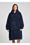 Wellsoft Hooded Wearable Tv Blanket Unisex Oversized Dark Blue (1 Piece) - 3