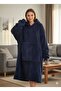 Wellsoft Hooded Wearable Tv Blanket Unisex Oversized Dark Blue (1 Piece) - 7