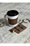 3D Coffee Cup and Chocolate Combination Keychain