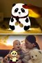 Fluffy Led Night Light with Panda Figure in 5 Different Color Modes – Soft Textured Children's Room and Decor - 4