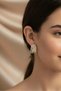Rib Model Zircon Stone Brass Women's Earrings Non-Tarnish |   Stylish and Durable Jewelry