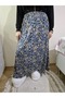 Elastic Waist Patterned Winter Medium Thickness Combed Cotton Fabric Maxi Length Mother Skirt, Prayer Skirt Size 38-50 - 6