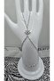 Stainless Steel Silver Color Crushed Chain Flower Themed Zircon Stone Shahmeran - 3