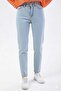 Exclusive Line Blue Snow Mom Jean High Waist Pants - 2