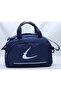 Navy Blue Two-Compartment Long Strap Unisex Medium Size Travel Fitness and Sports Bag - 3