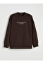 Brown nyc Printed soft touch women's sweatshirt tunic - 5