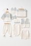 Baby Little Cute Elephant 10-Piece Newborn Hospital Discharge Bodysuit Set Boxed Yk3711