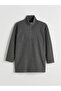 Anthracite Stand Collar Women's Sweatshirt Tunic - 5