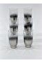 6-Piece Silver Amore Glass Cups – Luxury Soft Drink and Water Glasses - 6
