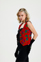 Vintage Floral Patterned Flannel Winter Vest Original Design Limited Edition - 5