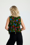 Vintage Floral Patterned Flannel Khaki Winter Vest - 6