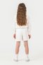 Miniğimin Cicileri Sequin Detailed Shirt and Skort Girls' Set - White - 4