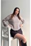 Soft Textured Striped Polo Neck Elite Knitwear Sweater - 2