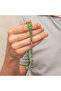 Silver Ball Kazaz Tassel Green Crimped Amber Prayer Beads - 4