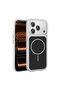 iPhone 17 Pro Max Compatible Case Iconic Hard Silicone Cover with Metal Button Design - Orange - T39875 - 2