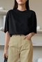 Unisex Stylish Comfortable Oversize Cotton Crew Neck T-Shirt with Special Design Code 47579 - 2
