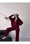 Hooded Double Zippered Hair Knitting Knitwear Set - 2