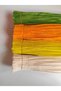 4-Piece Chenille Set: 25 Pieces Cream, 25 Pieces Yellow, 25 Pieces Turquoise, 25 Pieces Light Green, Feathered Wire - 4