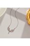 Steel Necklace with Zircon Stone and Archangel Michael Figure - Gift Boxed - 6