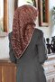 Tivil Silk Scarf 61012 - 4 - 0015 Copper Line Pattern