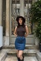 Short Denim Stone Skirt - 4