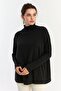 Women's Black Casual Knit Blouse Be312 - 3