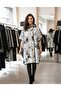 Women's Hooded Patterned Knitwear Poncho