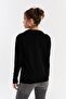 Women's Black Shawl Accessory Knitwear Blouse Be310 - 2