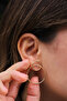 Vip Double Ring Earrings Metal Earrings with Steel Tips 3.5cm - 5