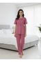 Women's Short Sleeve Lace Detailed Pajama Set