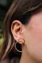Vip Double Ring Earrings Metal Earrings with Steel Tips 3.5cm - 3