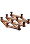 OneDcor Expandable Wooden Wall Hanger Wall Mounted Accordion Expanding Clothes Hat Hanger - 2
