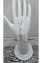 Stainless Steel Silver Color Snowflake Themed Zircon Stone Shahmeran - 3