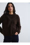 Lcw modest brown crew neck women's knit sweater