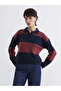 Esvab • Modern & Distinctive Devrik Roba Collar Striped Women's Knitwear Sweater