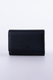 Petale Handmade Genuine Leather Horizontal Accordion Card Holder 12 Compartments Magnetic Wallet Black - 5
