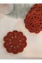 Glitter Cotton 6-Piece Coaster Set |   Tile Color Glitter Coaster |   Handmade - 4