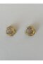 Special Series Bombé Zircon Stone Detailed Xp Gold Hoop Earrings - 4
